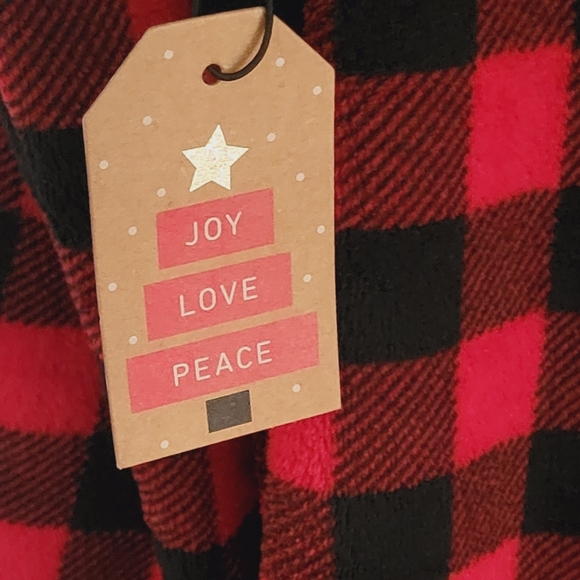 FOREVER 21 Hooded Fleece Plaid Cristmas Pajama Jumpsuit Size Small Winter - Picture 7 of 11